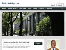 Tablet Screenshot of patrickmcknightlaw.com